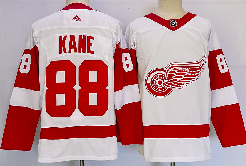 Men's Detroit Red Wings Patrick Kane #88 White Jersey
